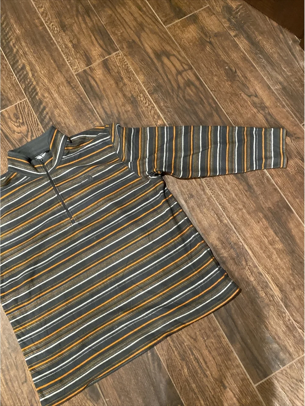 The North Face sz 2XL Fleece Quarter ZIP Pull Over Striped Men’s